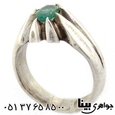 انگشتر زمرد کلمبیا زلال مردانه شکیل _کد:1266