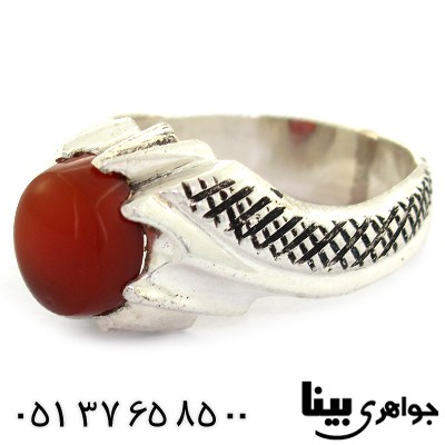 انگشتر عقیق یمنی مردانه کلاسیک _کد:8584