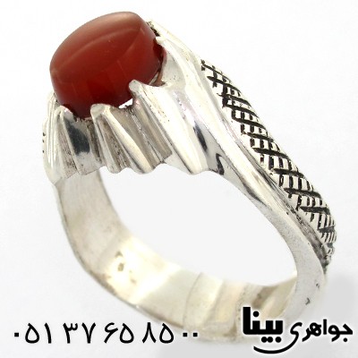 انگشتر عقیق یمنی مردانه کلاسیک _کد:8584