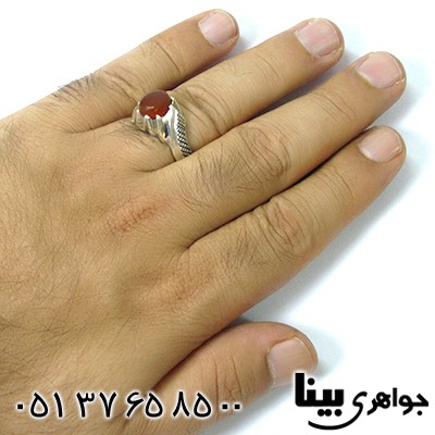 انگشتر عقیق یمنی مردانه کلاسیک _کد:8584
