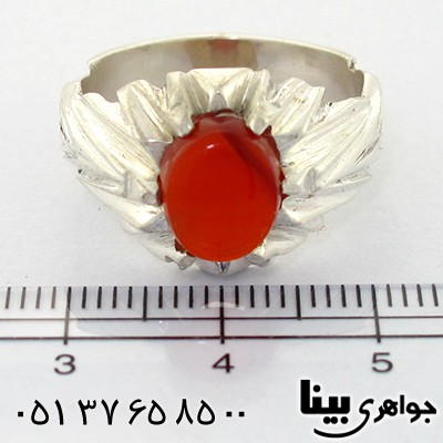 انگشتر عقیق یمنی مردانه درشت کلاسیک _کد:8587