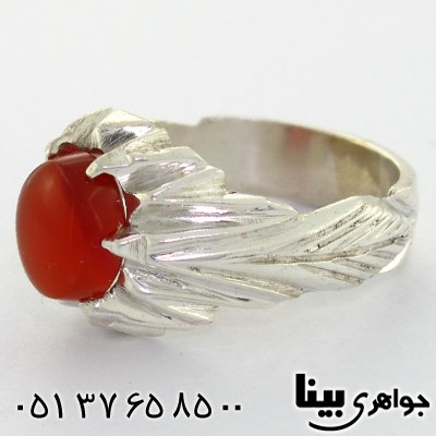 انگشتر عقیق یمنی مردانه درشت کلاسیک _کد:8587
