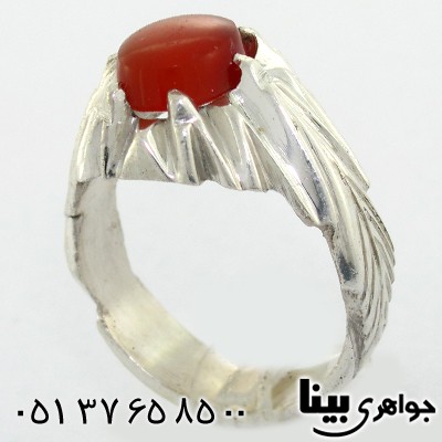 انگشتر عقیق یمنی مردانه درشت کلاسیک _کد:8587