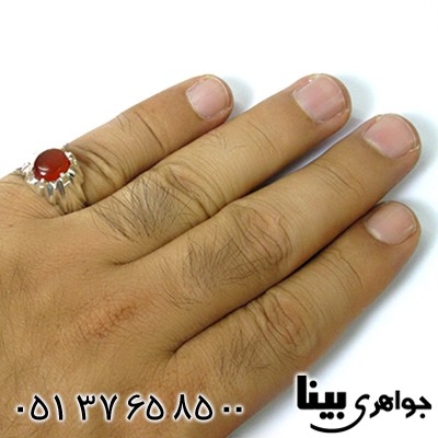انگشتر عقیق یمنی مردانه درشت کلاسیک _کد:8587