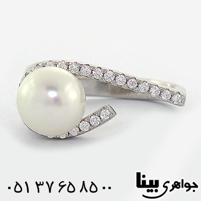 انگشتر مروارید زنانه رادیوم لوکس مدرن _کد:8588