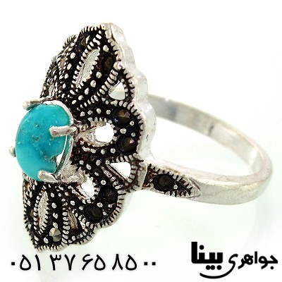انگشتر فیروزه نیشابوری زنانه مارکازیتی _کد:8619