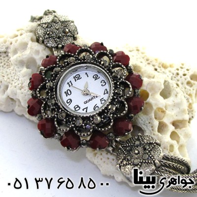 ساعت حدید و نگین قرمز زنانه طرح مارکازیتی گلاره _کد:8622