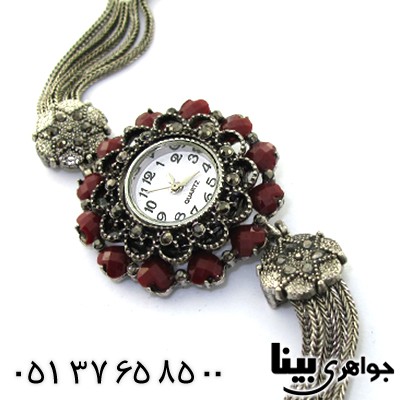 ساعت حدید و نگین قرمز زنانه طرح مارکازیتی گلاره _کد:8622