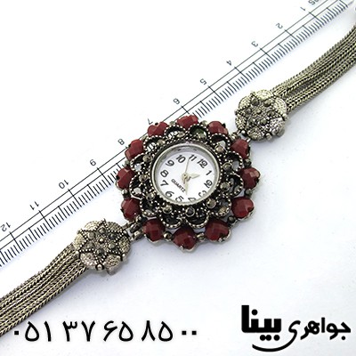 ساعت حدید و نگین قرمز زنانه طرح مارکازیتی گلاره _کد:8622