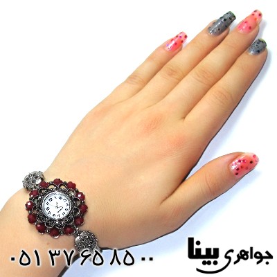 ساعت حدید و نگین قرمز زنانه طرح مارکازیتی گلاره _کد:8622
