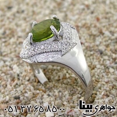 انگشتر زبرجد درشت زنانه رادیوم لوکس مدل زیتا _کد:8631