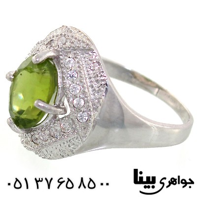 انگشتر زبرجد درشت زنانه رادیوم لوکس مدل زیتا _کد:8631
