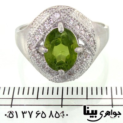 انگشتر زبرجد درشت زنانه رادیوم لوکس مدل زیتا _کد:8631