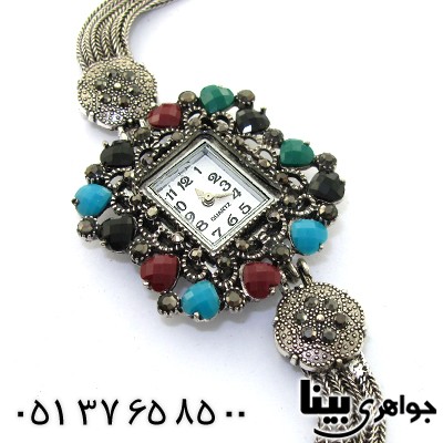 ساعت حدید و چند نگین زنانه طرح مارکازیتی مدل شادی _کد:8632