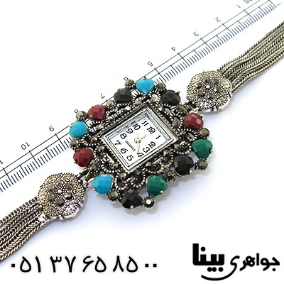 ساعت حدید و چند نگین زنانه طرح مارکازیتی مدل شادی _کد:8632