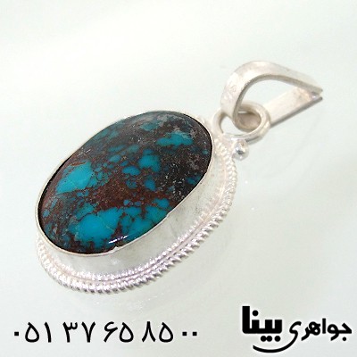 گردنبند فیروزه نیشابوری اصیل مناسب سنگ درمانی _کد:8655