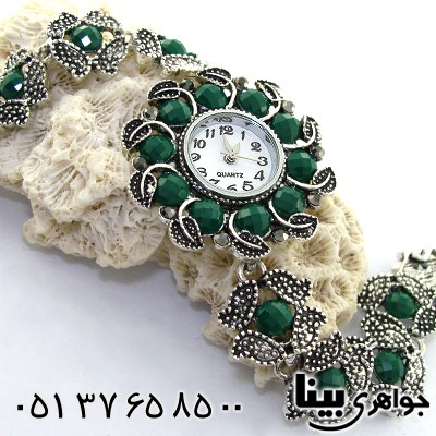 ساعت حدید و نگین سبز زنانه طرح مارکازیتی _کد:8659