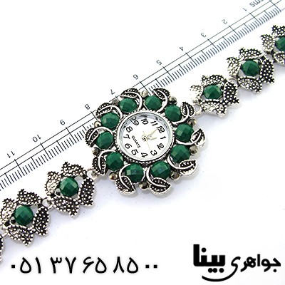 ساعت حدید و نگین سبز زنانه طرح مارکازیتی _کد:8659