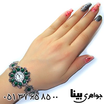 ساعت حدید و نگین سبز زنانه طرح مارکازیتی _کد:8659