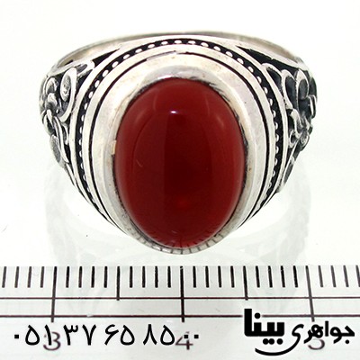 انگشتر عقیق مردانه اسلیمی گلستان _کد:8660