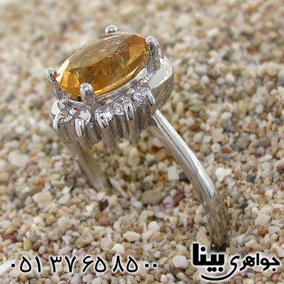 انگشتر سیترین زنانه رادیوم لوکس مدل یلدا _کد:8661