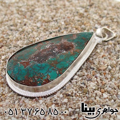 گردنبند فیروزه نیشابوری درشت اصیل مناسب سنگ درمانی _کد:8667