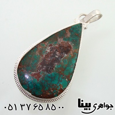 گردنبند فیروزه نیشابوری درشت اصیل مناسب سنگ درمانی _کد:8667