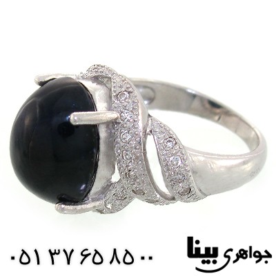 انگشتر یاقوت کبود درشت دامله زنانه رادیوم لوکس یکتا _کد:8674