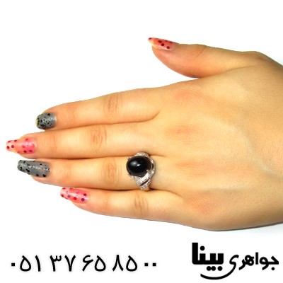 انگشتر یاقوت کبود درشت دامله زنانه رادیوم لوکس یکتا _کد:8674
