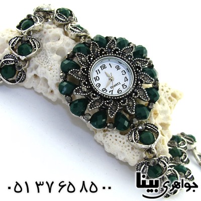 ساعت حدید و نگین سبز زنانه طرح مارکازیتی _کد:8679