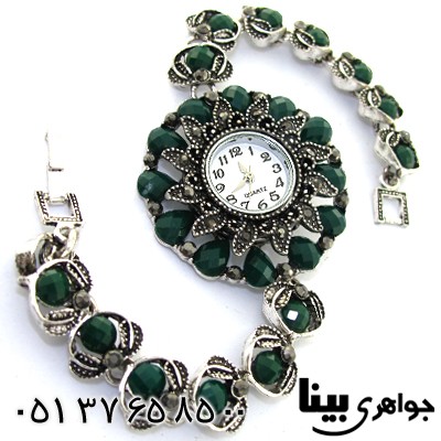 ساعت حدید و نگین سبز زنانه طرح مارکازیتی _کد:8679