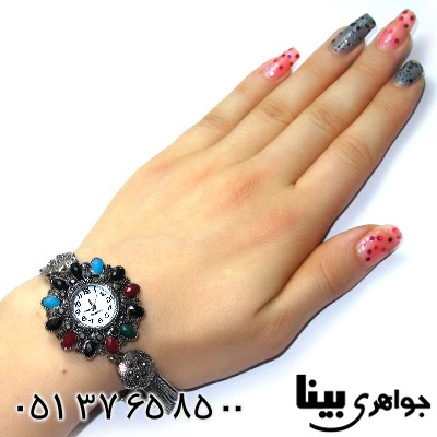 ساعت حدید و چند نگین زنانه طرح مارکازیتی _کد:8681