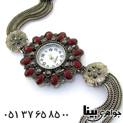 ساعت حدید و نگین قرمز زنانه طرح مارکازیتی مدل شیما _کد:8682