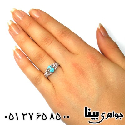 انگشتر فیروزه نیشابوری عالی زنانه رادیوم لوکس _کد:8686