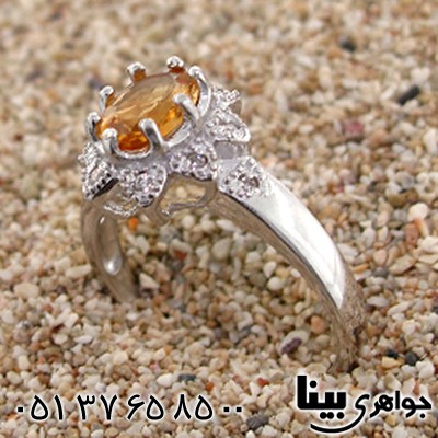 انگشتر سیترین زنانه رادیوم لوکس مدل آیدا _کد:8688