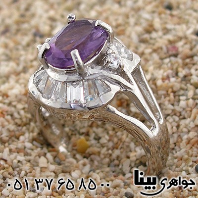انگشتر آمتیست زنانه رادیوم لوکس مدل سیتا _کد:8690