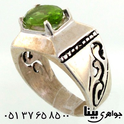 انگشتر زبرجد مردانه کلاسیک اسلیمی _کد:8693