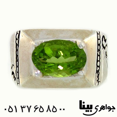 انگشتر زبرجد مردانه کلاسیک اسلیمی _کد:8693