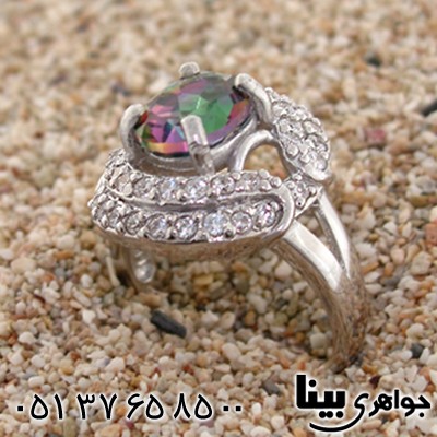 انگشتر توپاز درشت زنانه رادیوم لوکس _کد:8700