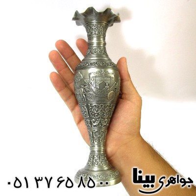 متفرقه گلدان مصور فلزی مدل silver _کد:8702