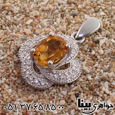 گردنبند سیترین خوشرنگ زنانه رادیوم لوکس مدل سنبل _کد:8704