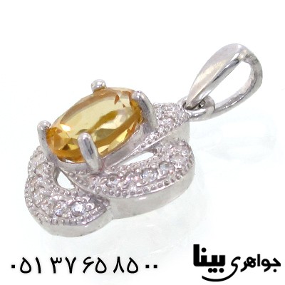 گردنبند سیترین خوشرنگ زنانه رادیوم لوکس مدل سنبل _کد:8704