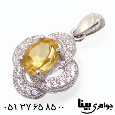 گردنبند سیترین خوشرنگ زنانه رادیوم لوکس مدل سنبل _کد:8704