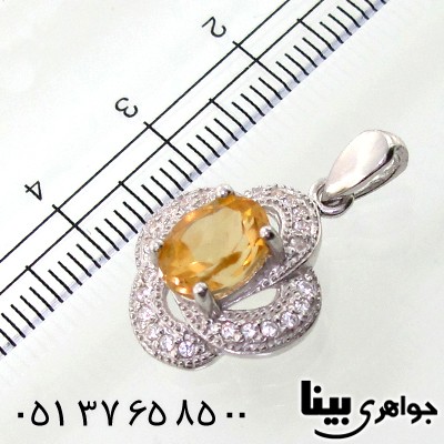 گردنبند سیترین خوشرنگ زنانه رادیوم لوکس مدل سنبل _کد:8704