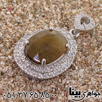 گردنبند یاقوت زرد زنانه درشت رادیوم لوکس _کد:8708