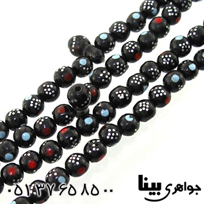 تسبیح یسر ۱۰۱ دانه ای نقره کوب و مرصع کاری مرجان و فیروزه _کد:8718