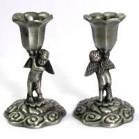 متفرقه شمعدانی فلزی مدل silver فرشته 