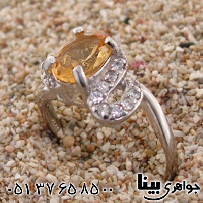 انگشتر سیترین زنانه رادیوم لوکس مدل موج _کد:8727