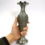 گلدان مصور فلزی مدل silver _کد:8730