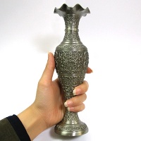 متفرقه گلدان مصور فلزی مدل silver 